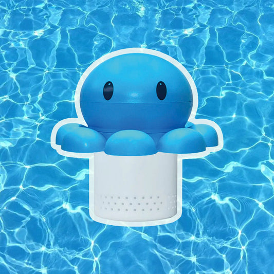 Floating Swimming Pool Chlorine Dispenser (Eight-Claw Fish), Suitable for 1 and 3 inch tablets, suitable for large and small swimming pools & spas