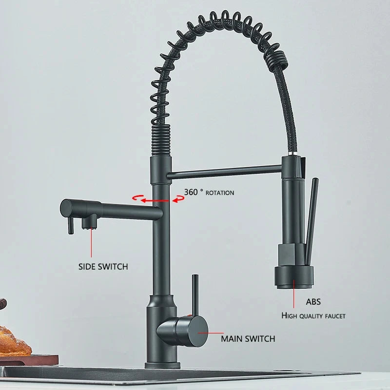 Pull Down Sink Faucet, Deck Mounted