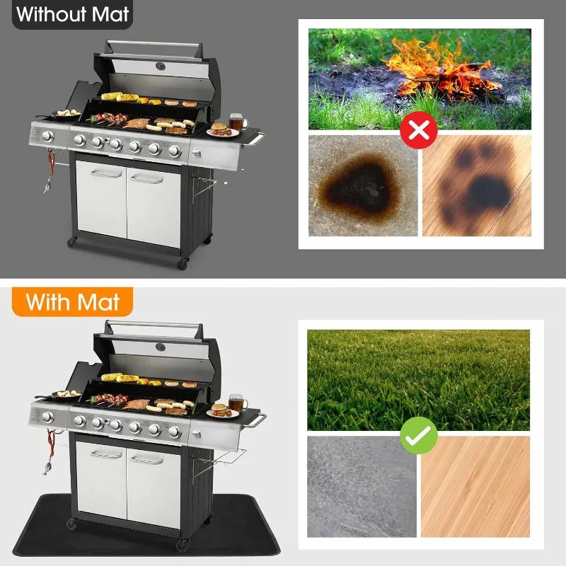 Grill Mat for Outdoor Grill Deck Protector