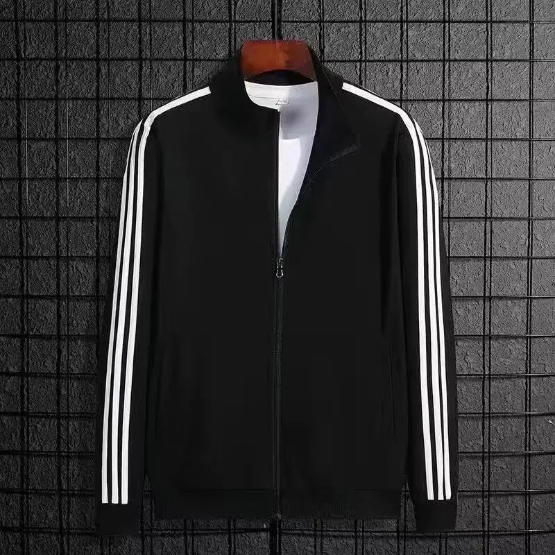 2 pc Leisure striped hoodie, couple's running sportswear