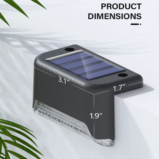 4 or 12 Pack Solar Powered LED Deck and Step Lights, Outdoor Waterproof