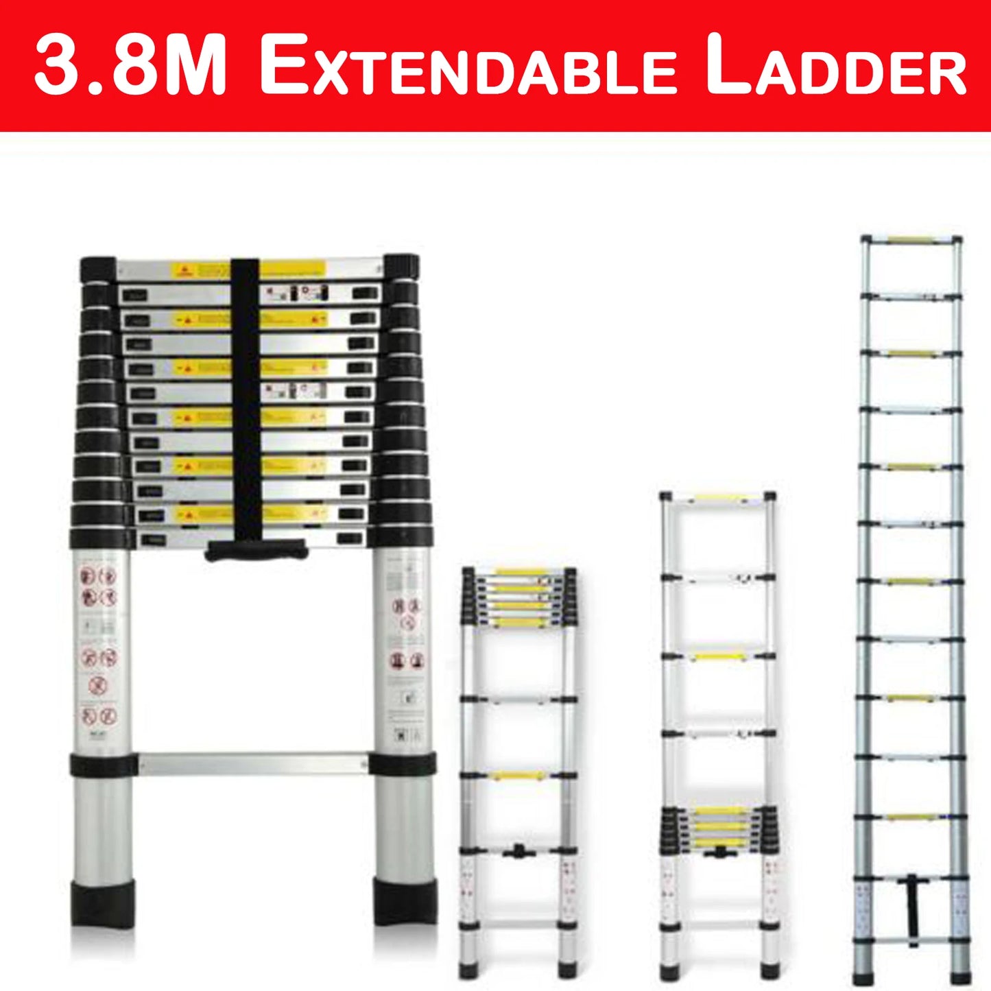 Telescopic Heavy Duty Extendable Multi-Purpose Folding Aluminium Ladder