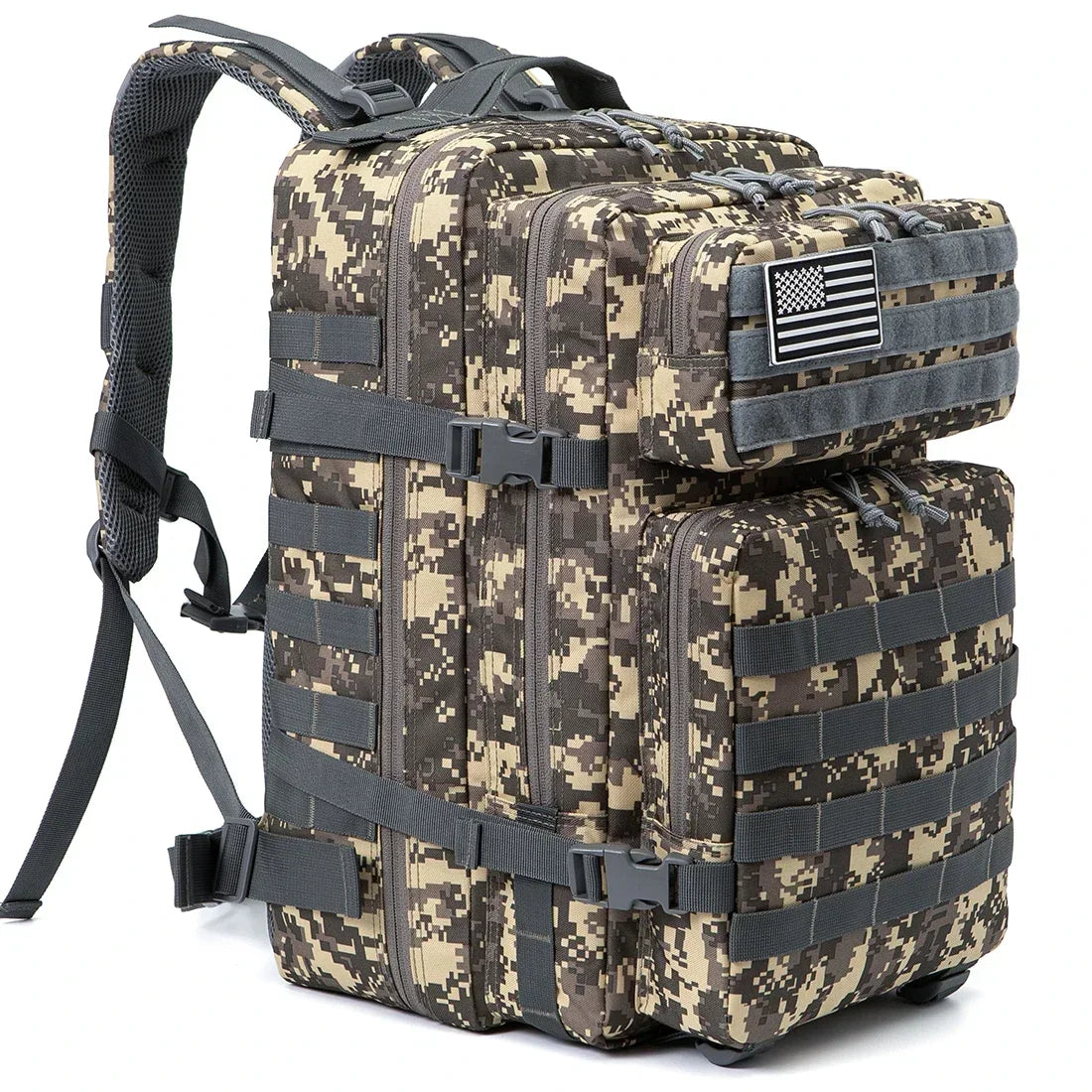 45L Tactical Heavy Duty Backpack Molle for Survival Assault Pack CCW 3 Day Survival Bag for Hiking, Trekking