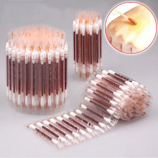 50 Disposable Medical Iodine Cotton Disinfectant Swabs