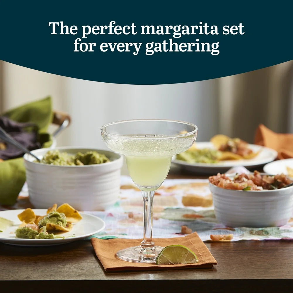 Set of 12 Durable, Large, Stemmed Margarita Glasses  Drinking Glasses.  Dishwasher Safe