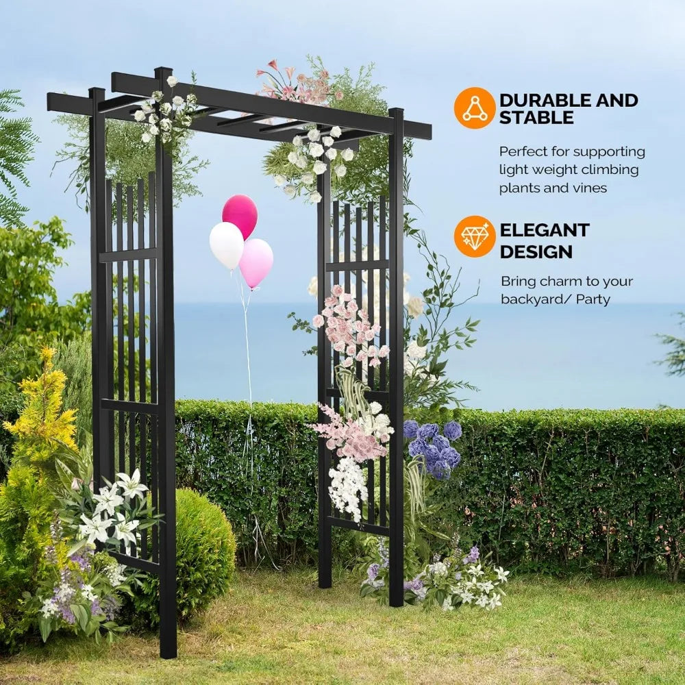 PVC Garden Arbor, Wedding Arch for Ceremony, Trellis for Climbing Plants