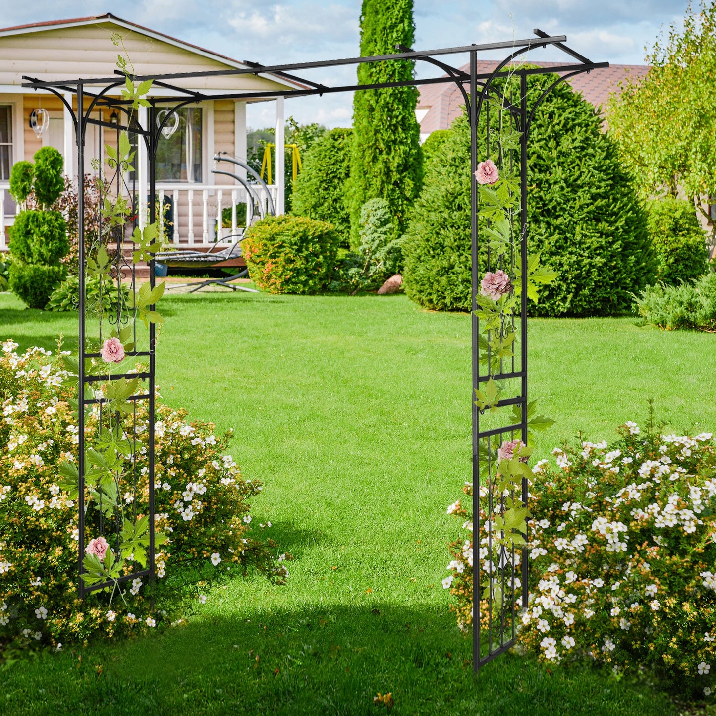 Black iron wrought iron Arch