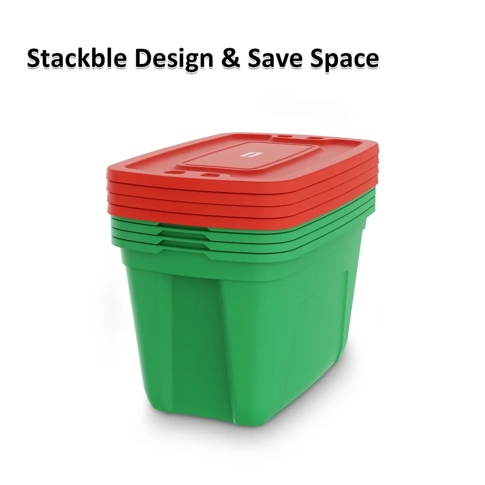 4 Pack 18 Gallon Stackable Storage Bins