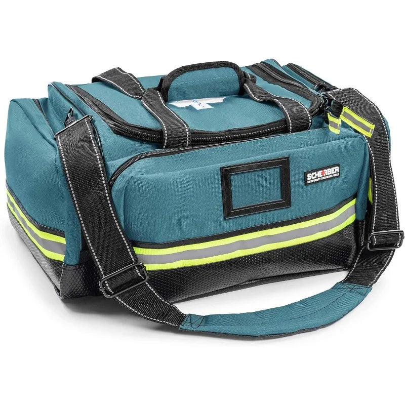 Fully-Stocked First Responder Professional Trauma Kit, HSA and FSA Approved, Reflective Bag