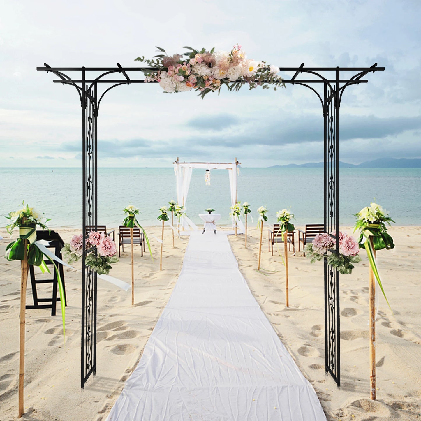 Black iron wrought iron Arch