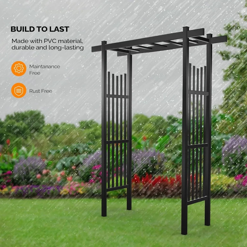 PVC Garden Arbor, Wedding Arch for Ceremony, Trellis for Climbing Plants