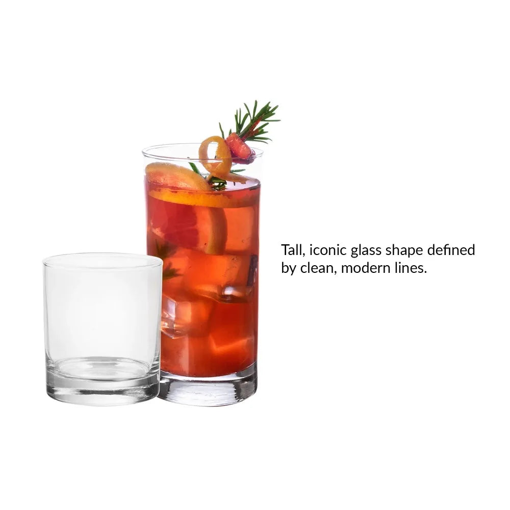 Cold Drinkware Set, Clear, 12-Piece