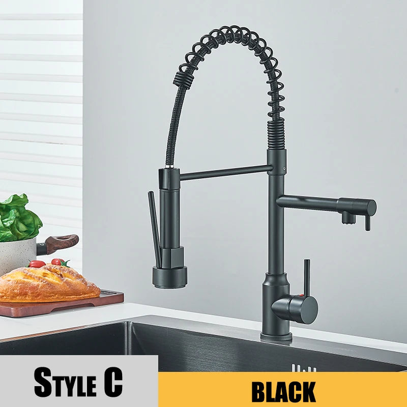 Pull Down Sink Faucet, Deck Mounted