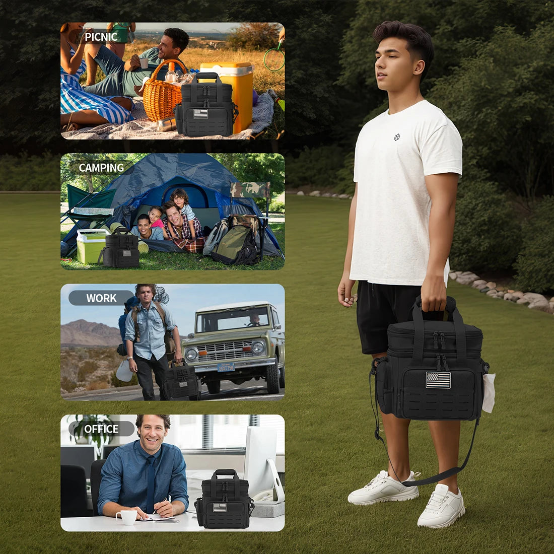 Tactical Lunch Box, Expandable 18L, Insulated, Leak Proof