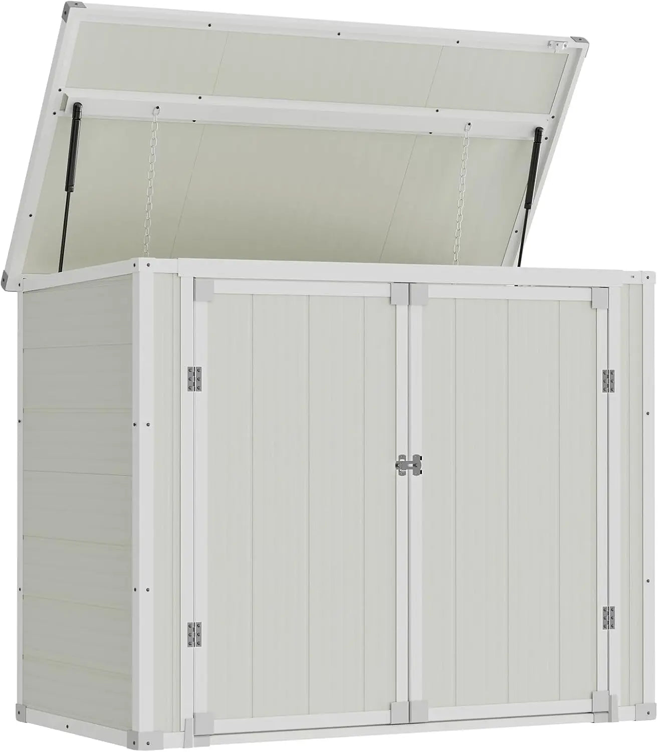 41 Cu Ft Outdoor Resin Storage Shed, Horizontal, Weather Resistance, Floor Included