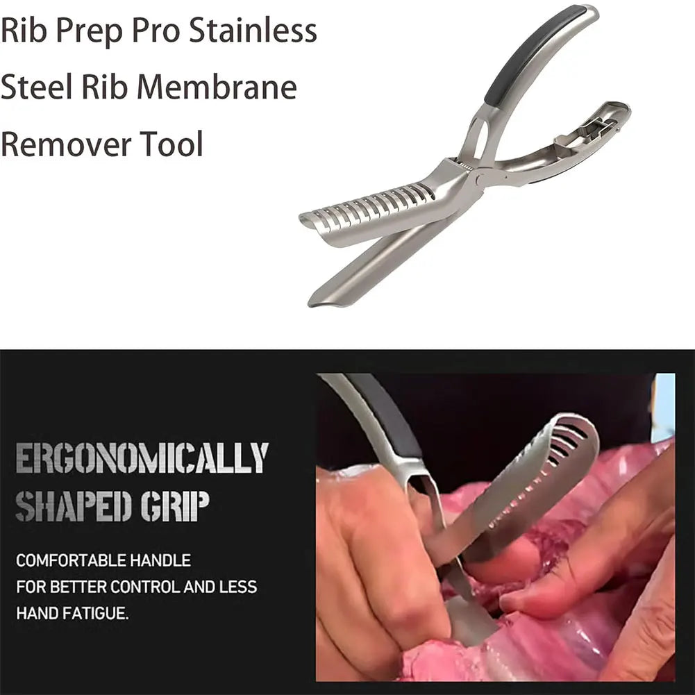 Stainless Steel BBQ Rib Membrane Remover, Catfish Skinner