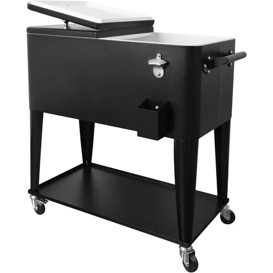 80 Qt Portable Rolling Cooler/Ice Chest