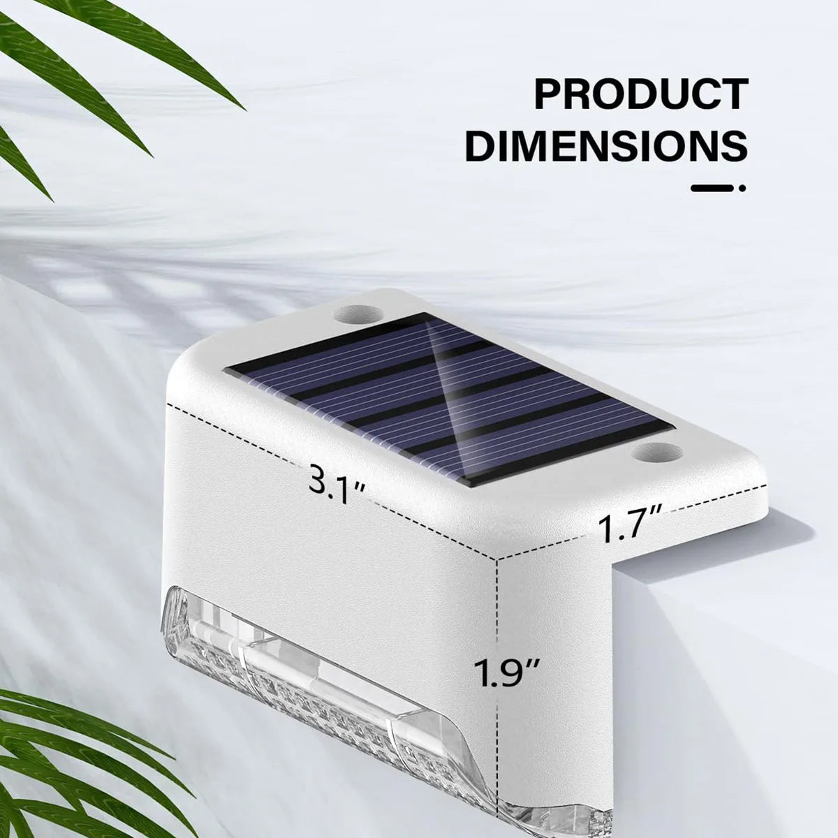 4 or 12 Pack Solar Powered LED Deck and Step Lights, Outdoor Waterproof